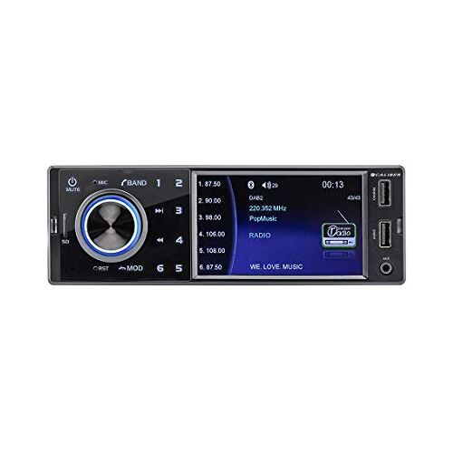 Caliber Autoradio Bluetooth Auto Radio Bluetooth USB DAB+ / FM 1 DIN Radio auto Autoradio met Bluetooth handsfree Zwart