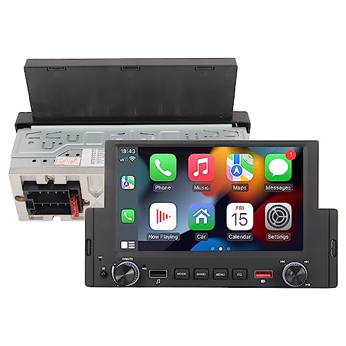 ciciglow 6,2 Inch Autoradio, Auto MP5-speler Multimedia Autoradio BT5.1 Autoradio-ontvanger Ondersteuning Mirror Link, Bedraad Carplay, Beeld Omkeren