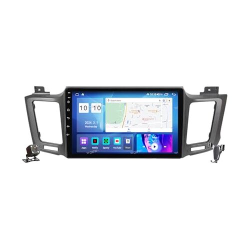 YLOXFW Android 12 Radio 2 Din Auto Stereo met 4G 5G WiFi DSP SWC Carplay voor RAV4 2013-2018 Sat GPS Navigatie 9'' MP5 Multimedia Video Player FM BT Ontvanger,B,M6 Pro Plus3