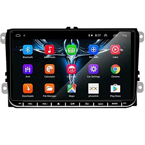 GOFORJUMP 2 DIN GPS-navigatiesysteem en autoradio-mediaspeler, Android, 22,9 cm, geschikt voor Volkswagen Bora, Golf, Polo, Passat B6 B7 en Touran