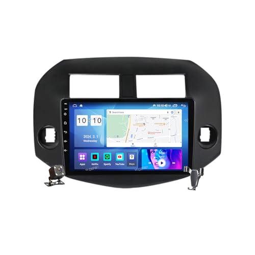 YLOXFW Android 12 Radio 2 Din Auto Stereo met 4G 5G WiFi DSP SWC Carplay voor RAV4 2005-2013 Sat GPS Navigatie 9'' MP5 Multimedia Video Player FM BT Ontvanger,B,M600S