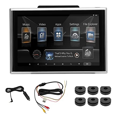 KIMISS 9in Auto Hoofdsteun Video Speler Draagbare Hoofdsteun Dvd-speler voor Kinderen HD 1920X1200 Touchscreen Hoofdsteun Monitoren Ondersteuning Bluetooth 2G Ram 16G ROM voor Android 9.0