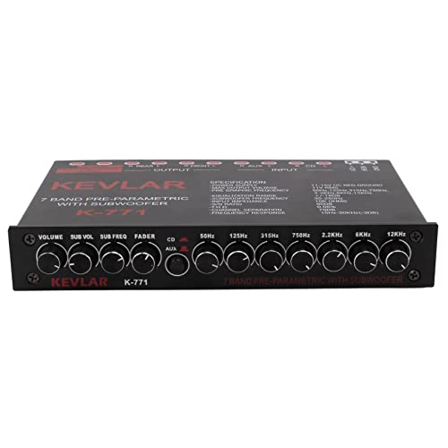 Orgin 7‑bands grafische EQ, variabele versterkingsaanpassing Subwoofer voor achter Autoradio Grafische equalizer voor geluidssysteem