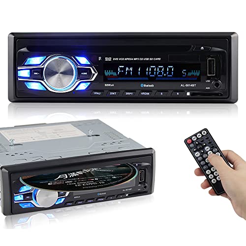 PolarLander Autoradio Bluetooth, autoradio, bluetooth, handsfree, bluetooth-autoradio, in slagauto, 1 Din FM USB SD AUX-ingang, dvd-cd-speler