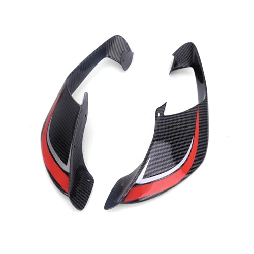 AOBANIT Kuipfittingen for motorfietsen compatibel met Yamaha ABS koolstofvezel YZF-R1 R1M 2017-2023 YZF-R1 2017-2023 vaste windvleugel R1 Winglet (Color : ABS Carbon Red)