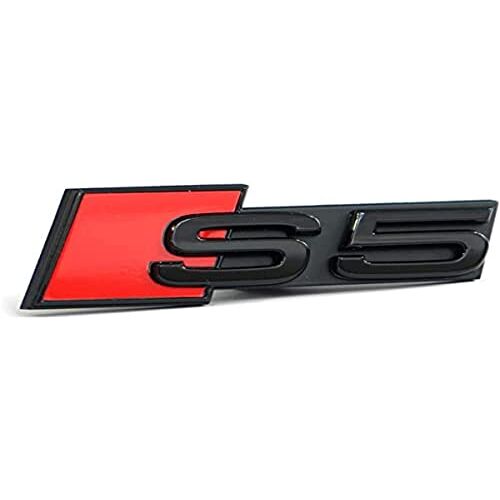 Audi 8W6071805 belettering Clip S5 belettering Tuning grille Black Edition embleem, zwart/rood