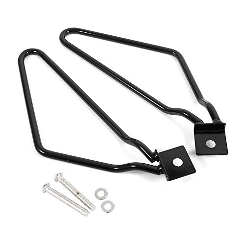 BigKing Motorfiets Zadeltassen Beugel, 2x Motorfiets Zadeltassen Mount Beugels Ondersteuning voor XL883/1200 HD1450/1584 (Zwart)