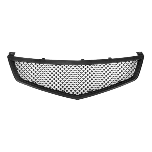 BERBO Auto Grille Racing Grill Bovenste Vervanging Kap Mesh Auto, Compatibel for Honda Acura TSX 2006 2007 2008 (Color : Matte Black)