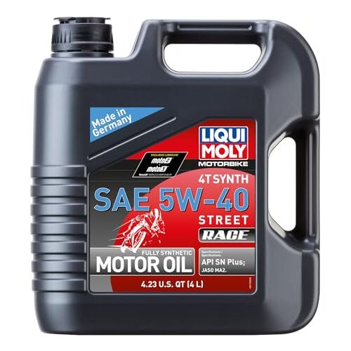 LIQUI MOLY Motorbike 4T Synth 5W-40 Street Race   4 L   Motorfiets volledig synthetische motorolie   SKU: 1685