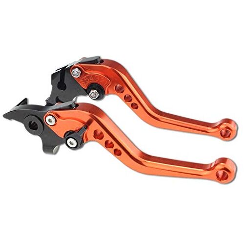 BINCIBH Motorfiets-koppelingshendel voor Benelli TNT 125 135 TNT125 CNC, verstelbaar, lang, voor koppeling, accessoires, handvat, accessoires (grootte: kort, oranje)