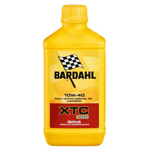 Bardahl XTC C60 Motorolie 10W-40 voor 4-takt motorfietsen, gaat de vorming van afzettingen tegen en zorgt voor maximale reinheid van de motor, 100% synthetisch, 3 liter