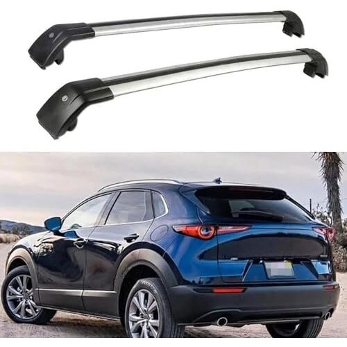 THOMIX 2 Stück Dakdragerdwarsdragers voor Mazda CX-30 SUV 2020+, Aluminium Dakdragerdwarsdrager, Bagagedrager, Autorelingdrager Dakdrager, Auto Accessoires