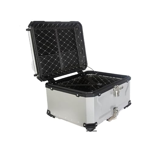 IMOSEI Motorfiets Top Box, Aluminium Motorfiets Bagage met Beveiligingsslot, Motorbike Top Cases, Universele Motorfiets Koffer, Helm Bagage Opslag Carrier Case, voor Store Helm