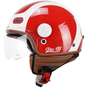 CGM Helm met open gezicht, 191G PIX Sprint rood wit gevormd, L (57 cm) CGM Helm met open gezicht, 191G PIX Sprint rood wit gevormd, L (57 cm)