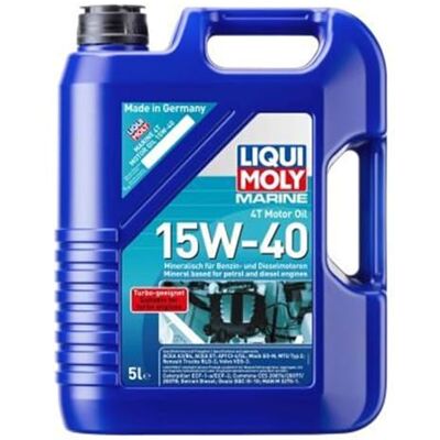 LIQUI MOLY Marine 4T Motor Oil 15W-40 5 L Boot minerale motorolie SKU: 25016 LIQUI MOLY Marine 4T Motor Oil 15W-40 5 L Boot minerale motorolie SKU: 25016