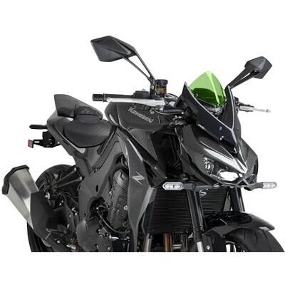 Puig 22776V Naked New Generation Sport en aerodynamisch van 3 mm dik acryl met verhoogd design voor betere bescherming en een goed zicht, groen Puig 22776V Naked New Generation Sport en aerodynamisch van 3 mm dik acryl met verhoogd design voor betere bescherming en een goed zicht, groen