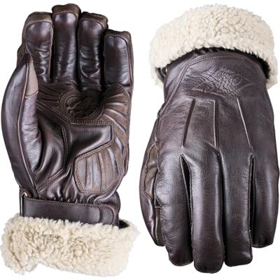 Five Montana Winterhandschoenen Motorhandschoenen, Vintage Custom, CE 1KP goedgekeurd, tactiel, bruin Five Montana Winterhandschoenen Motorhandschoenen, Vintage Custom, CE 1KP goedgekeurd, tactiel, bruin