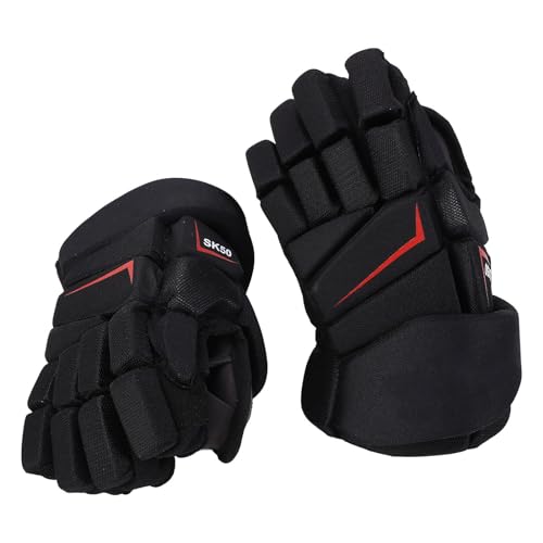 Pyhodi IJshockeyhandschoenen, Haaksluiting voor Perfecte Pasvorm, Extra Vulling Mesh-ontwerp Zeer Passend en Duurzaam Handschoenen van Nylon Stof Hockeyspullen voor Hockey Rolhockey en