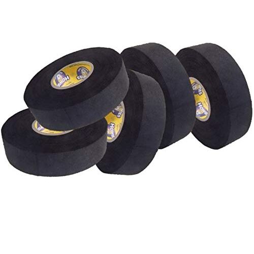Howies o 5X rackey tape Profi Cloth Hockey Tape zwart 25mm voor ijshockey, elk 23 m