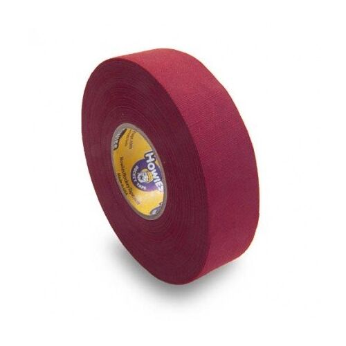 Howies Rackettape Profi Cloth Hockey Tape 25 mm f. ijshockey gekleurd Maroon (donkerrood), 23 m