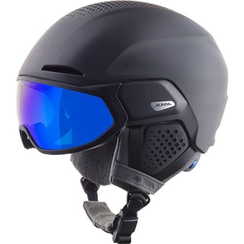 ALPINA Unisex Volwassene, ALTO Q-LITE skihelm, houtskoolroos, mat, 51-55 cm