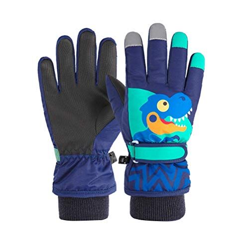wongbey Kinder handschoenen winter, waterdichte warme winter handschoenen, kinder ski outdoor handschoenen, dinosaurus winterhandschoenen voor kinderen, verdikte handschoenen voor kinderen, 3-6 jaar oud