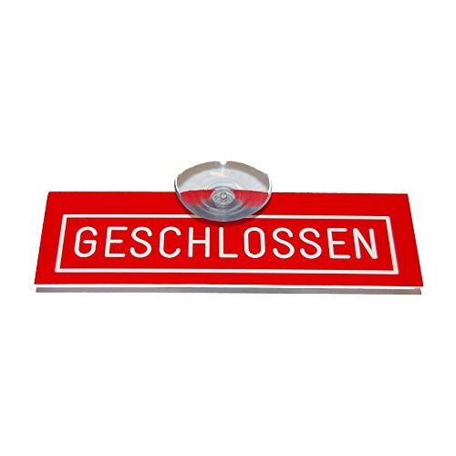 Jehn Informatiebord gesloten, rood/wit, 15 cm