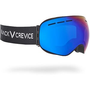 Black Crevice Skibril, met sferische glazen, zwart/blauw revo Black Crevice Skibril, met sferische glazen, zwart/blauw revo