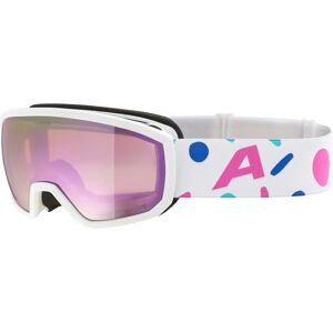 ALPINA Scarabeo JR. Q-LITE Skibril OTG gespiegeld voor kinderen, optimaal comfort door Comfort Frame, 100% uv-bescherming, wit-confetti mat ALPINA Scarabeo JR. Q-LITE Skibril OTG gespiegeld voor kinderen, optimaal comfort door Comfort Frame, 100% uv-bescherming, wit-confetti mat