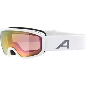 ALPINA Scarabeo JR. Q-LITE Gespiegelde OTG skibril voor kinderen, optimale pasvorm door Comfort Frame, met 100% uv-bescherming, wit mat ALPINA Scarabeo JR. Q-LITE Gespiegelde OTG skibril voor kinderen, optimale pasvorm door Comfort Frame, met 100% uv-bescherming, wit mat