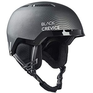 Black Crevice Unisex volwassenen skihelm Chamonix, mat zwart carbon/wit, S (51-54 cm) Black Crevice Unisex volwassenen skihelm Chamonix, mat zwart carbon/wit, S (51-54 cm)