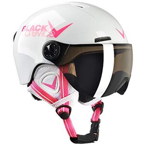 Black Crevice Leogang Vizierhelm voor kinderen, wit glanzend/roze, 52-54 cm Black Crevice Leogang Vizierhelm voor kinderen, wit glanzend/roze, 52-54 cm