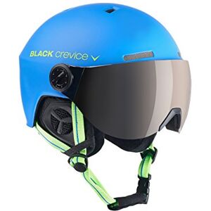 Black Crevice Gstaad, BCR143921-BL-0, skihelm voor volwassenen, blauw-limoen/vizier zilver, 51-53 cm Black Crevice Gstaad, BCR143921-BL-0, skihelm voor volwassenen, blauw-limoen/vizier zilver, 51-53 cm