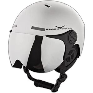 Black Crevice Skihelm voor volwassenen in pilotenstijl met extra oranje wisselvizier, mat zilver/zwart Black Crevice Skihelm voor volwassenen in pilotenstijl met extra oranje wisselvizier, mat zilver/zwart