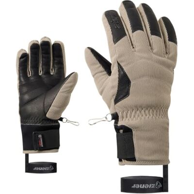 Ziener Kale-Z Skihandschoenen voor dames, wintersport, waterdicht, extra warm, zandsteen, 8 Ziener Kale-Z Skihandschoenen voor dames, wintersport, waterdicht, extra warm, zandsteen, 8