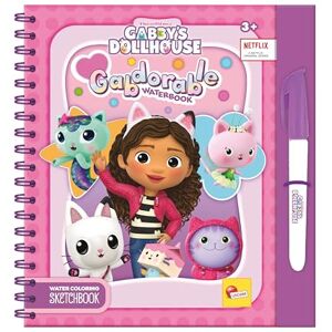 Liscianigiochi Lisciani GABBY'S DOLLHOUSE GABDORABLE aquarelboek voor kinderen vanaf 3 jaar 12 pagina's boek met waterpen Handmatige activiteit Gabby's poppenhuis cadeau-idee Liscianigiochi Lisciani GABBY'S DOLLHOUSE GABDORABLE aquarelboek voor kinderen vanaf 3 jaar 12 pagina's boek met waterpen Handmatige activiteit Gabby's poppenhuis cadeau-idee