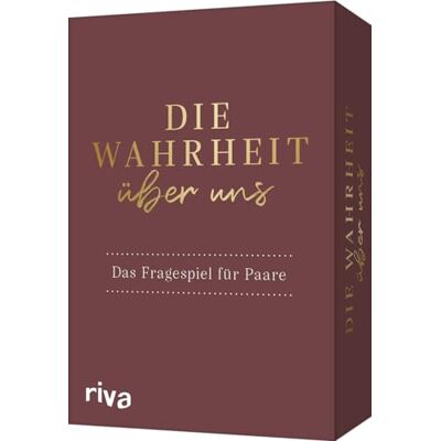 RIVA Die Wahrheit über uns Das Fragespiel für Paare: Überraschende Fragen für tiefgründige Gespräche. Das besondere Geschenk zu Valentinstag, Jahrestag, Geburtstag, Weihnachten. RIVA Die Wahrheit über uns Das Fragespiel für Paare: Überraschende Fragen für tiefgründige Gespräche. Das besondere Geschenk zu Valentinstag, Jahrestag, Geburtstag, Weihnachten.