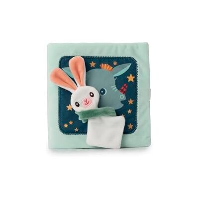 Lilliputiens Juratoys 83492 activiteiten Joe ontwaken en empathie, interactief boek van stof met Doudou konijn, kleurrijke verhalen ter bevordering van de motoriek, vanaf 12 maanden, groen Lilliputiens Juratoys 83492 activiteiten Joe ontwaken en empathie, interactief boek van stof met Doudou konijn, kleurrijke verhalen ter bevordering van de motoriek, vanaf 12 maanden, groen