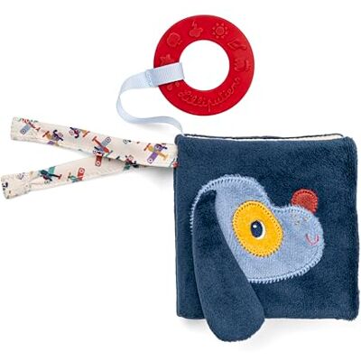 Lilliputiens Stoffen prentenboek voor baby's zacht en kleurrijk sensorisch boek Thema: voertuigen met bijtring Woorden leren voor de kleinsten Blauw 10 cm Lilliputiens Stoffen prentenboek voor baby's zacht en kleurrijk sensorisch boek Thema: voertuigen met bijtring Woorden leren voor de kleinsten Blauw 10 cm
