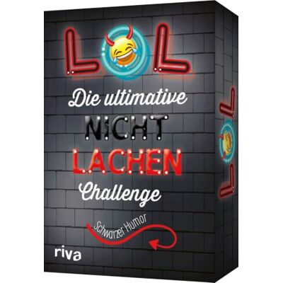 RIVA LOL Die ultimative Nicht-lachen-Challenge Schwarzer Humor: Mit den besten Witzen, Flachwitzen, Scherzfragen. Partyspiel mit Trinkspielvariante. Ab 18 Jahren RIVA LOL Die ultimative Nicht-lachen-Challenge Schwarzer Humor: Mit den besten Witzen, Flachwitzen, Scherzfragen. Partyspiel mit Trinkspielvariante. Ab 18 Jahren