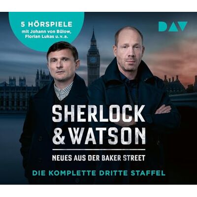 Der Audio Verlag, Dav Sherlock & Watson Neues aus der Baker Street. Die komplette dritte Staffel: Hörspiele mit Johann von Bülow, Florian Lukas, Stefan Kaminski u.v.a. Der Audio Verlag, Dav Sherlock & Watson Neues aus der Baker Street. Die komplette dritte Staffel: Hörspiele mit Johann von Bülow, Florian Lukas, Stefan Kaminski u.v.a.
