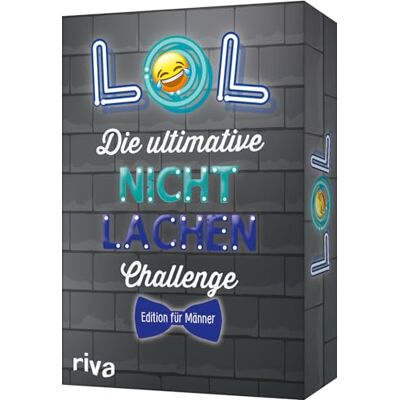 RIVA LOL Die ultimative Nicht-lachen-Challenge Edition für Männer: Mit den besten Witzen, Flachwitzen, Scherzfragen für Erwachsene. Partyspiel mit Trinkspielvariante RIVA LOL Die ultimative Nicht-lachen-Challenge Edition für Männer: Mit den besten Witzen, Flachwitzen, Scherzfragen für Erwachsene. Partyspiel mit Trinkspielvariante