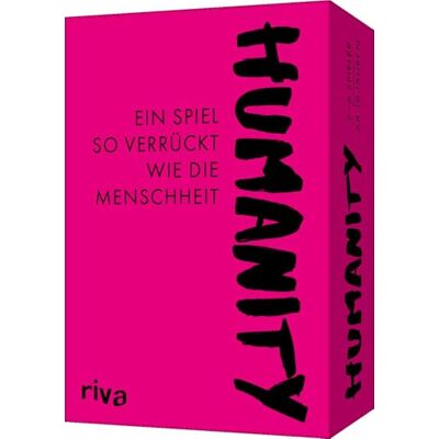 RIVA Humanity Ein Spiel so verrückt wie die Menschheit: Kartenspiel für Erwachsene mit schwarzem Humor. Witziges Geschenk und Mitbringsel zum nächsten Spieleabend. Ab 18 Jahren RIVA Humanity Ein Spiel so verrückt wie die Menschheit: Kartenspiel für Erwachsene mit schwarzem Humor. Witziges Geschenk und Mitbringsel zum nächsten Spieleabend. Ab 18 Jahren