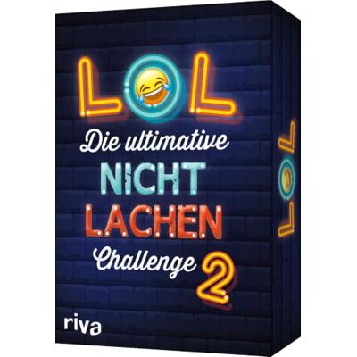 RIVA LOL Die ultimative Nicht-lachen-Challenge 2: Mit neuen Witzen, Flachwitzen und Scherzfragen. Teil 2 des Bestseller-Spiels. Ab 8 Jahren. Das perfekte Partyspiel RIVA LOL Die ultimative Nicht-lachen-Challenge 2: Mit neuen Witzen, Flachwitzen und Scherzfragen. Teil 2 des Bestseller-Spiels. Ab 8 Jahren. Das perfekte Partyspiel