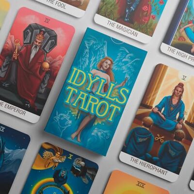 OMNITO Tarotkaarten deck waarzeggerij tarotkaartenset voor beginners en ervaren lezers 78 kaartenset (idyllen), medium OMNITO Tarotkaarten deck waarzeggerij tarotkaartenset voor beginners en ervaren lezers 78 kaartenset (idyllen), medium