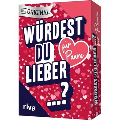 RIVA Würdest du lieber ...? Für Paare: Das Original. Der Spieleklassiker für Geburtstage und Partys. Tolles Geschenk zu Hochzeit, Jahrestag und Valentinstag. Ab 18 Jahren RIVA Würdest du lieber ...? Für Paare: Das Original. Der Spieleklassiker für Geburtstage und Partys. Tolles Geschenk zu Hochzeit, Jahrestag und Valentinstag. Ab 18 Jahren