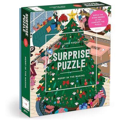 Galison Merry In the Making. 1000 Piece Surprise Puzzle Galison Merry In the Making. 1000 Piece Surprise Puzzle