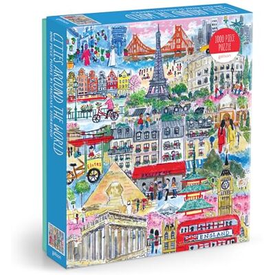 Galison Michael Storrings Cities Around the World 1000 Piece Puzzle Galison Michael Storrings Cities Around the World 1000 Piece Puzzle