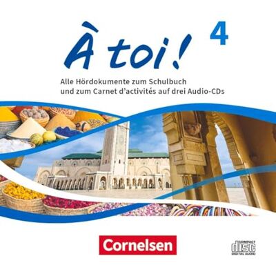 Cornelsen Verlag GmbH À toi ! Band 4 Ausgabe 2022 Audio-CDs Audiomaterial zum Schulbuch und Carnet d'activités Cornelsen Verlag GmbH À toi ! Band 4 Ausgabe 2022 Audio-CDs Audiomaterial zum Schulbuch und Carnet d'activités