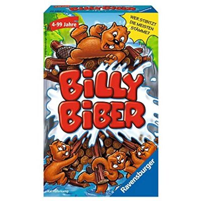 Ravensburger 23280 Billy Biber, cadeauspel voor 1-4 spelers, kinderspel vanaf 4 jaar, compact formaat, reisspel Ravensburger 23280 Billy Biber, cadeauspel voor 1-4 spelers, kinderspel vanaf 4 jaar, compact formaat, reisspel